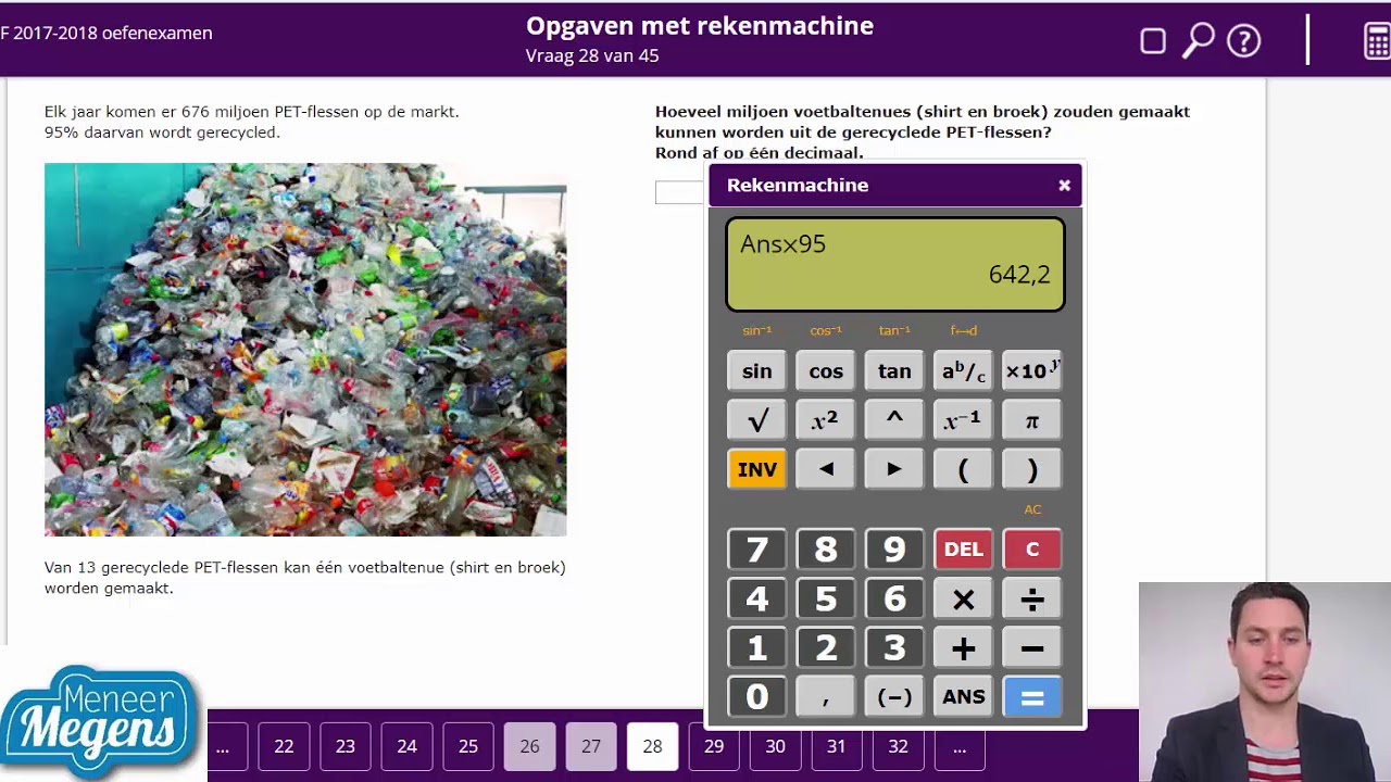 Examentraining Rekenen 3F 17/18 Deel 5 (vraag 26 t/m 30) - YouTube - Centraal Examen Rekenen 3f Uitslag