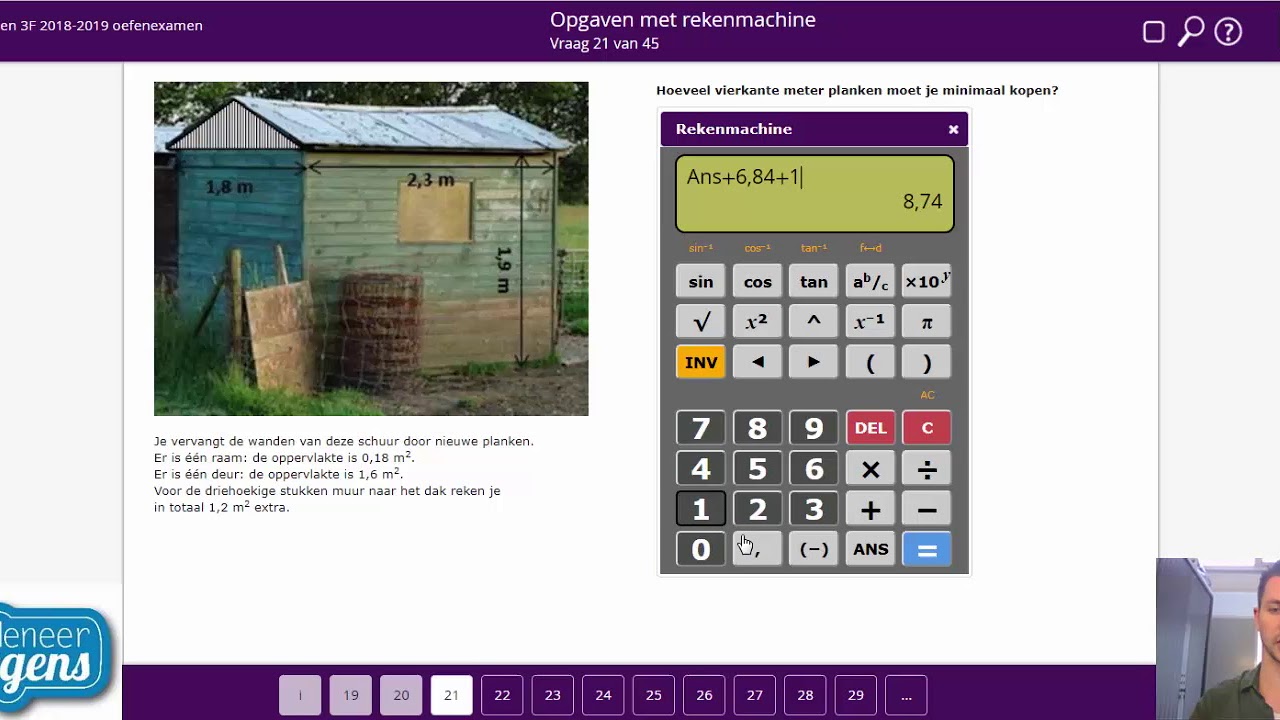 Examentraining Rekenen 3F: Examen 18/19 deel 3 (19 -24) - YouTube - Centraal Examen Rekenen 3f Uitslag