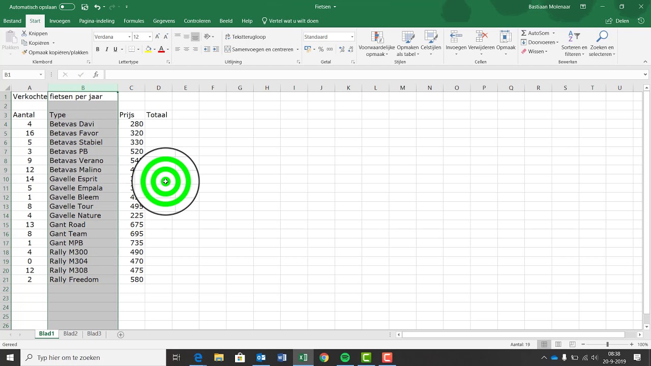 Excel, vakjes vermenigvuldigen - YouTube - Hoe Vermenigvuldig Je In Excel