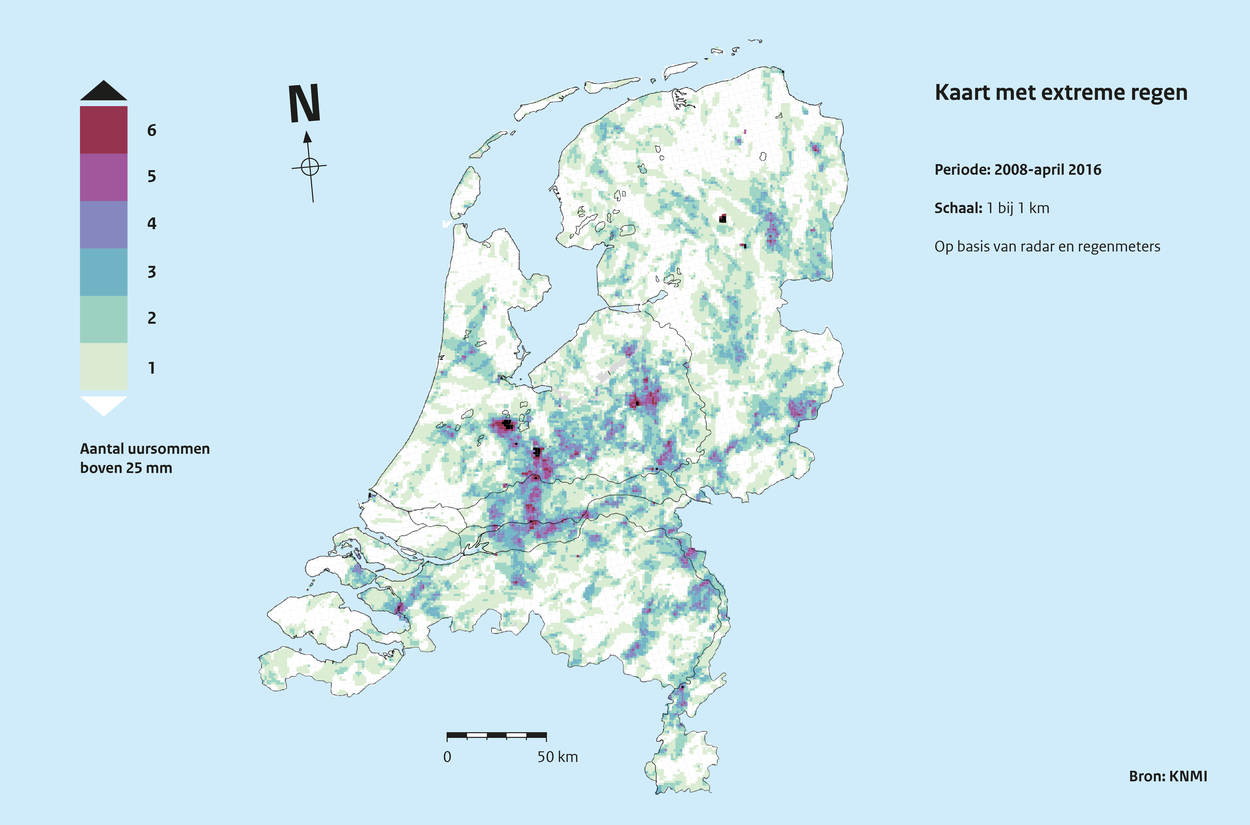 Extreem weer | KNMI specials - Waar Valt De Meeste Regen In Nederland