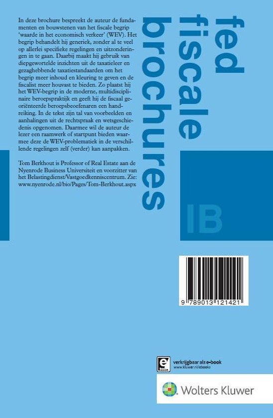 Fed fiscale brochures - Waarde in het economisch verkeer - Waarde In Het Economisch Verkeer