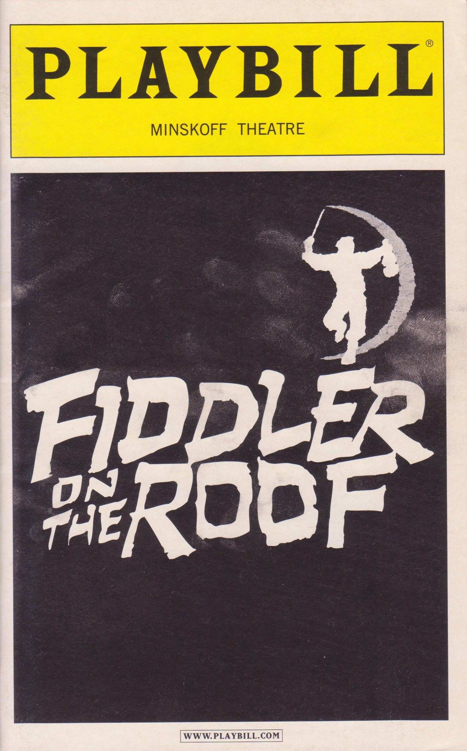 Fiddler On The Roof 4/15/2005 Broadway Playbills, Broadway Posters - Fiddler On The Roof Musical Nederland