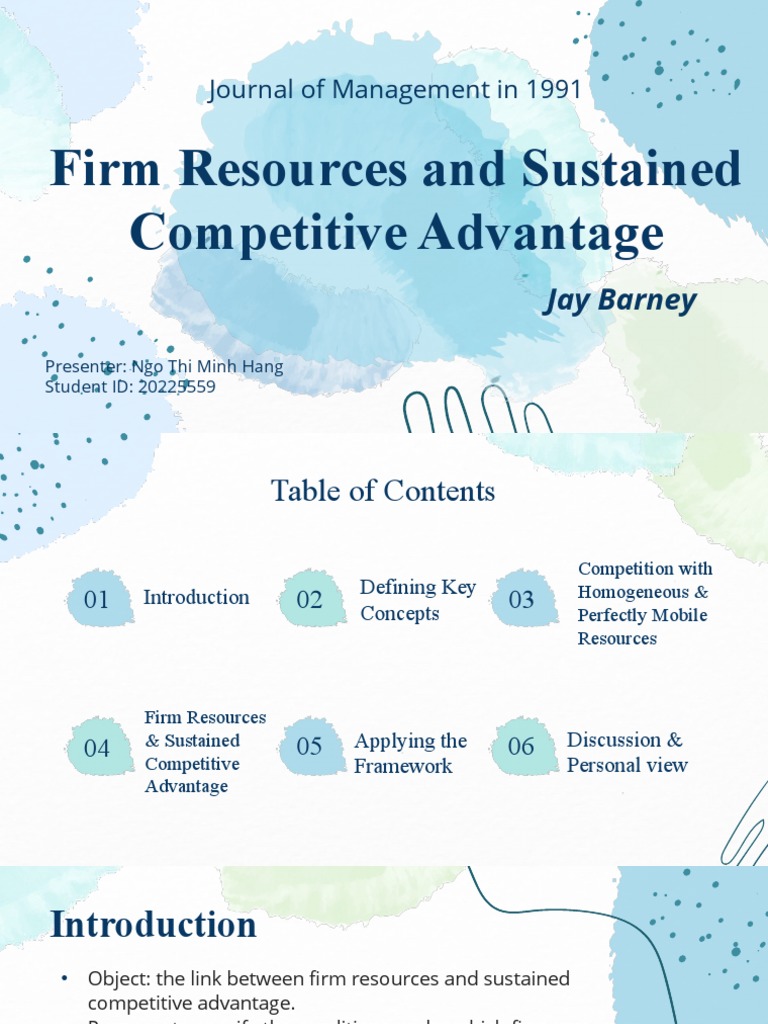Firm Resources and Sustained Competitive Advantage | PDF | Competitive - Firm Resources And Sustained Competitive Advantage
