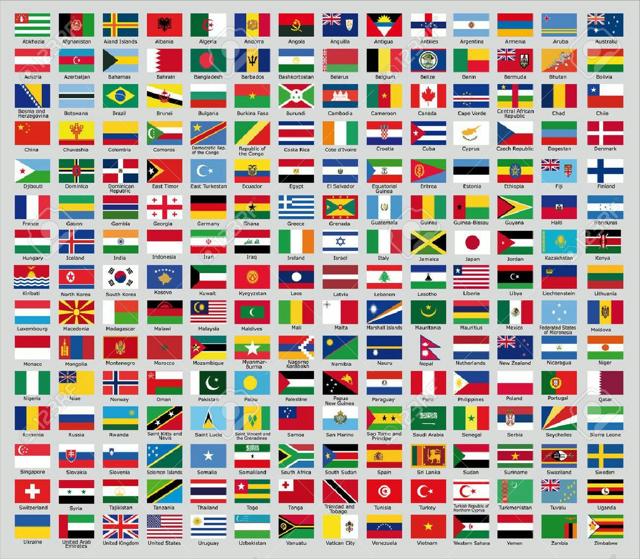 Vlaggen Van De Wereld Met Naam