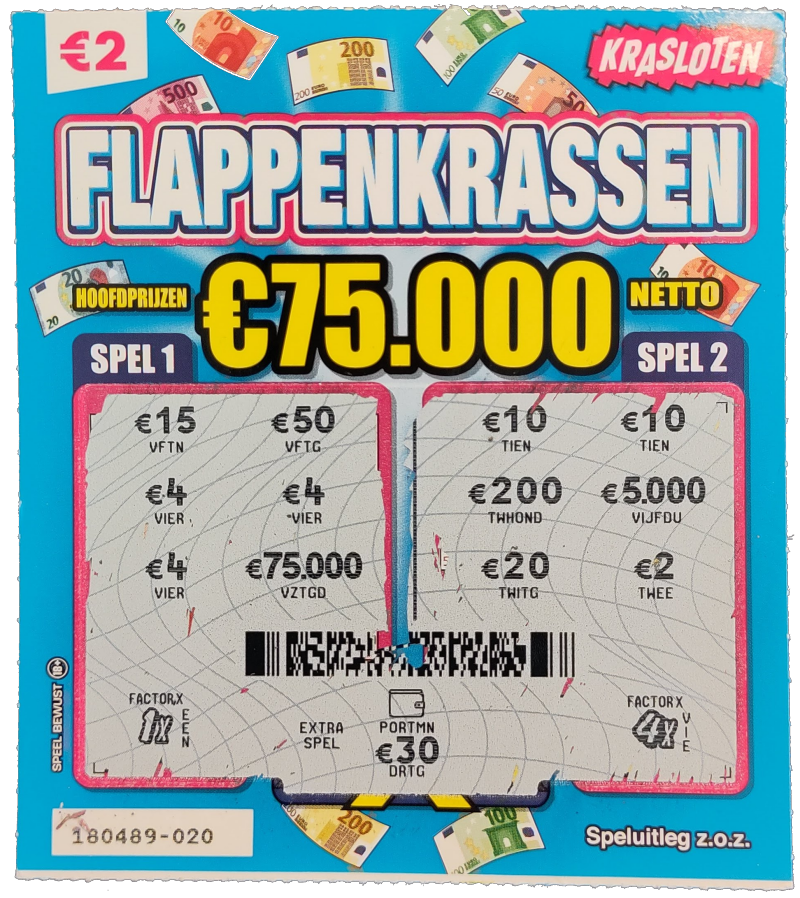 Flappen Krassen kraslot | Casino.nl - Flappen Krassen Extra Spel Symbool