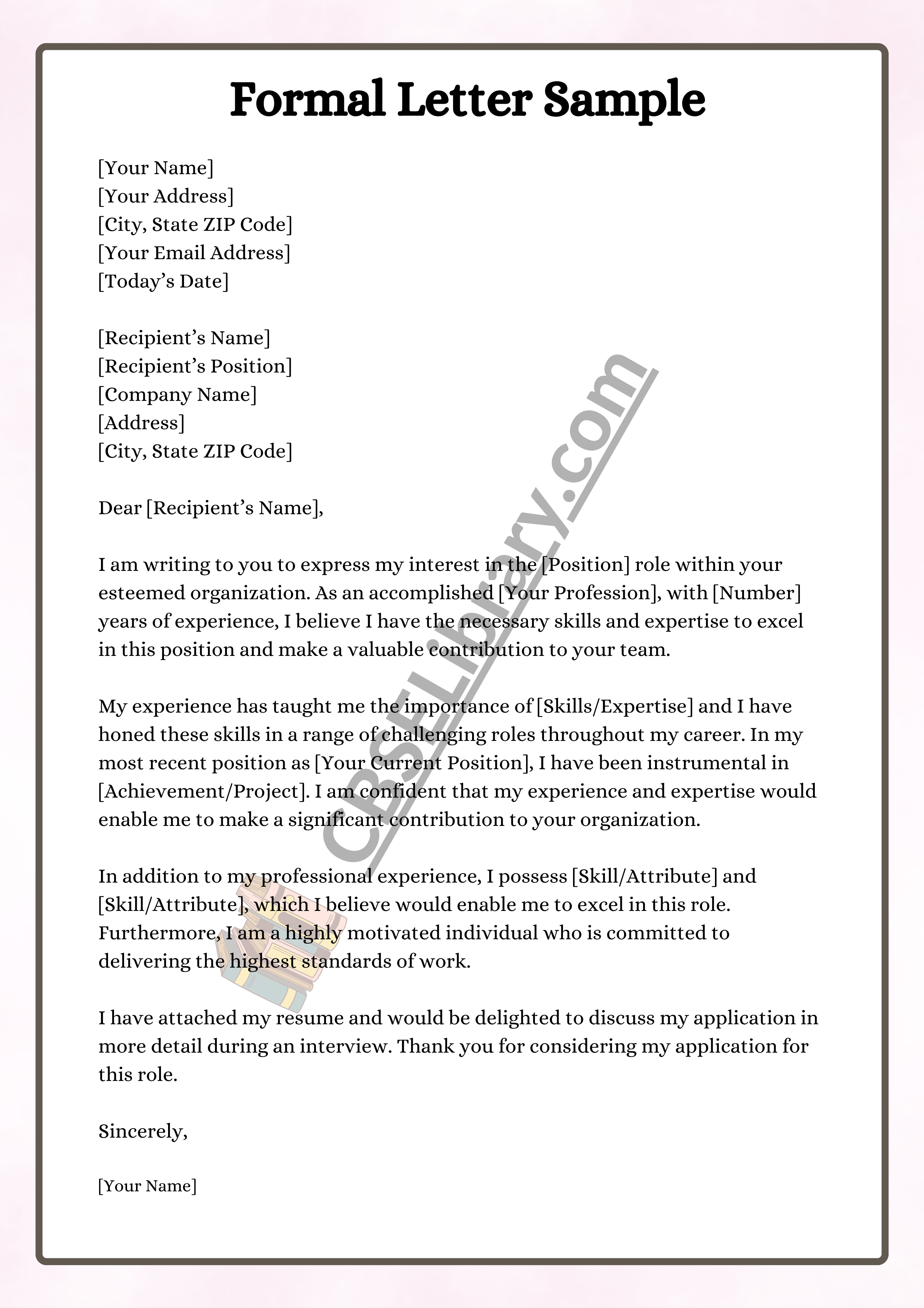Formal Letter | How To Write a Formal Letter? Template, Samples - How Can We Write A Formal Letter
