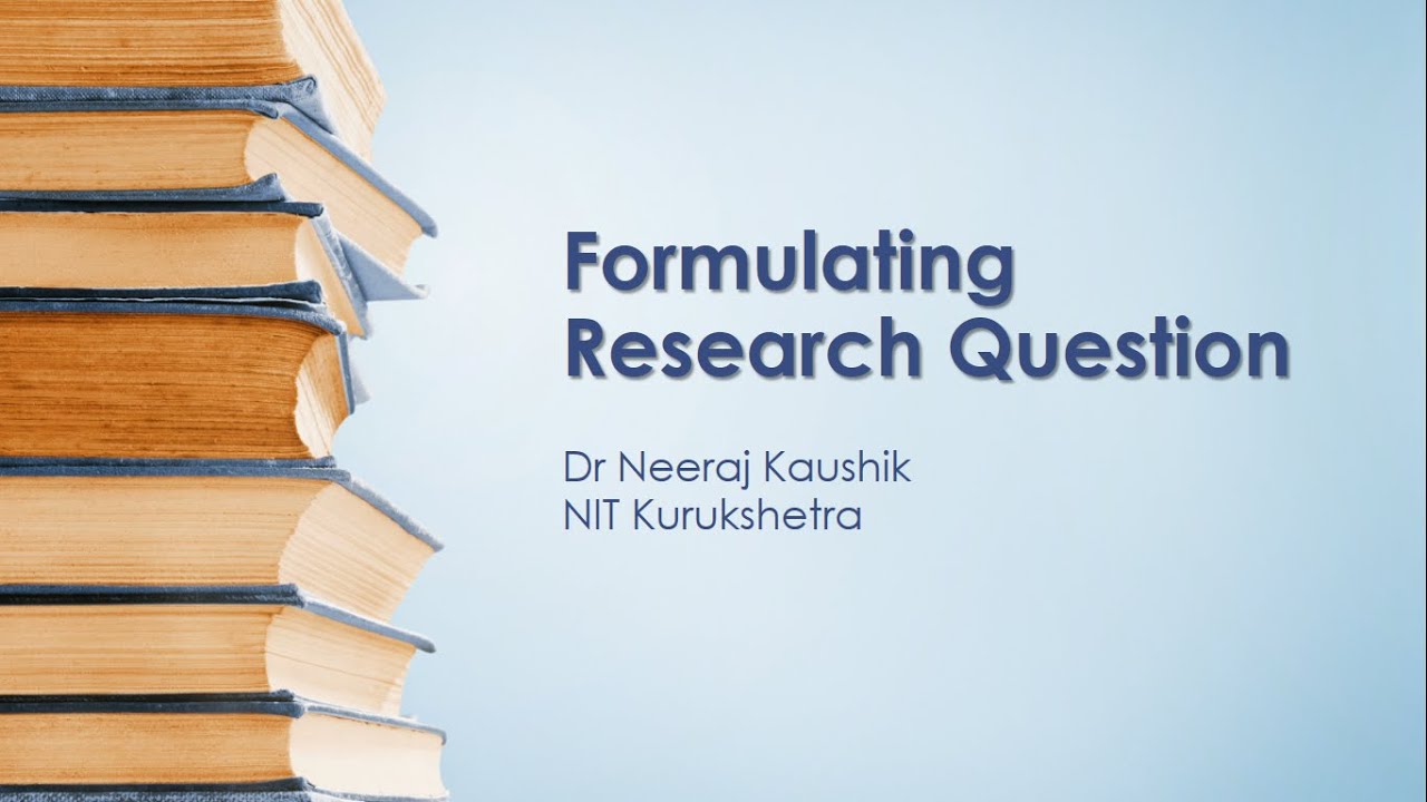 Formulation Of A Research Question