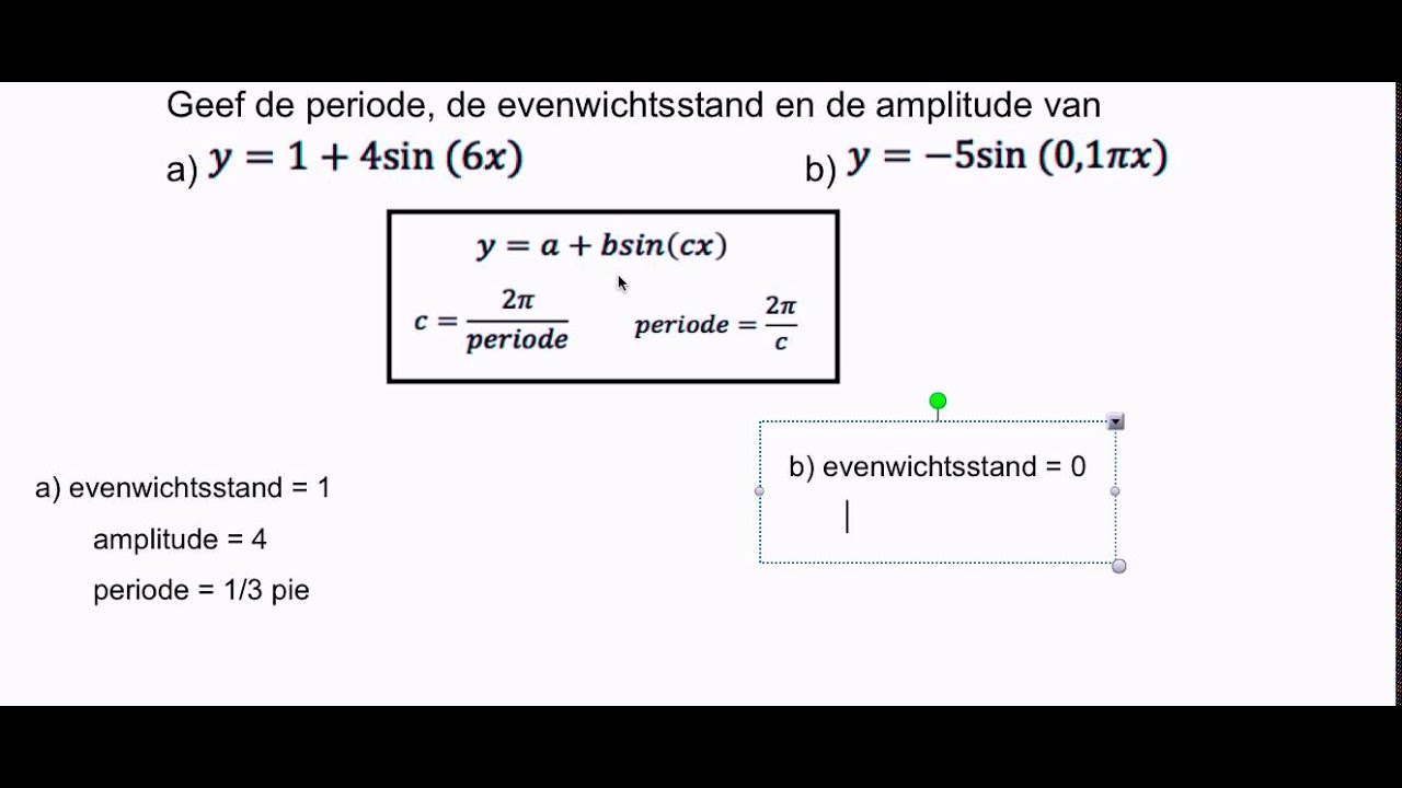 Hoe Bereken Je D Bij Een Sinusoide