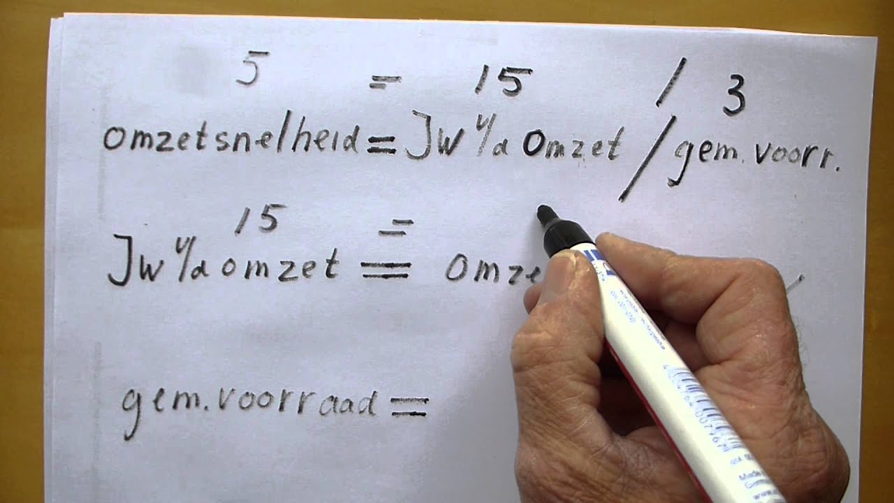 formules omzetsnelheid - YouTube - Hoe Bereken Je Maximale Omzet