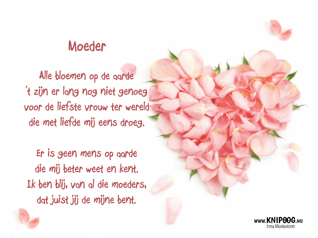 Foto gedichten : Moederdag - Knipoog.nu - Gedicht Voor Een Moeder
