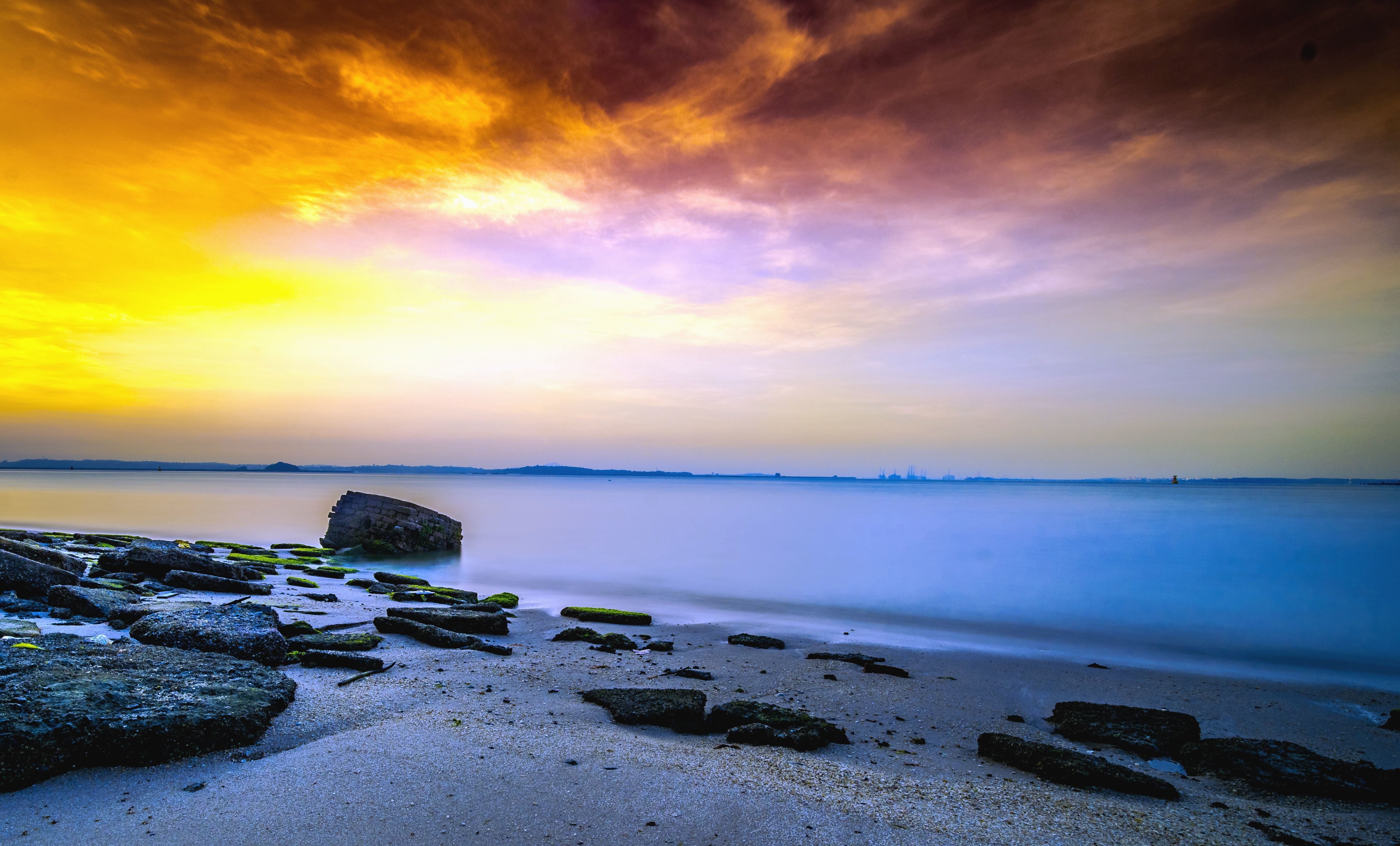 Foto gratis: Cielo, paesaggio, mare, spiaggia, pietra, sabbia, acqua - Meer Vrouwen Of Mannen In Nederland