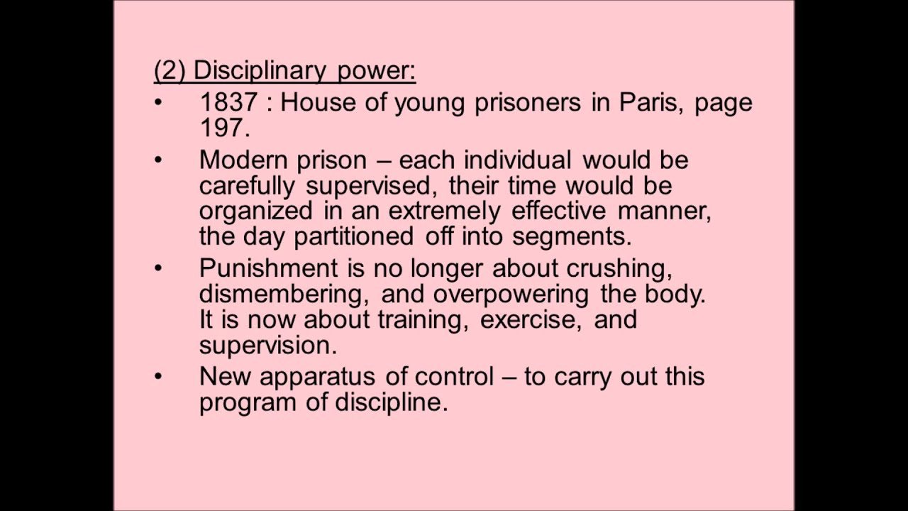 Foucault and Disciplinary Power - YouTube - Foucault Michel Discipline And Punish