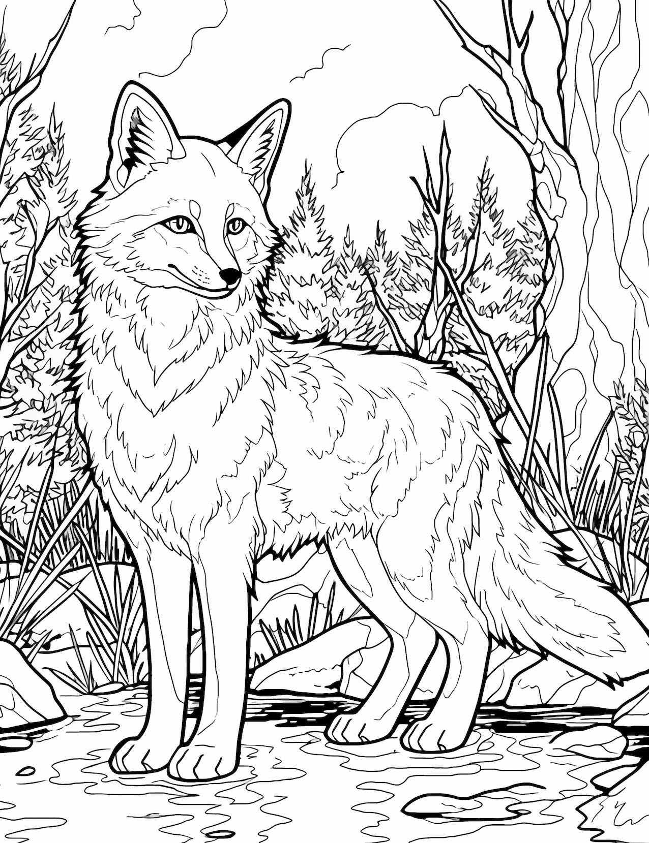 Fox Pictures To Print And Color - Infoupdate.org - Themes In The Book 1984