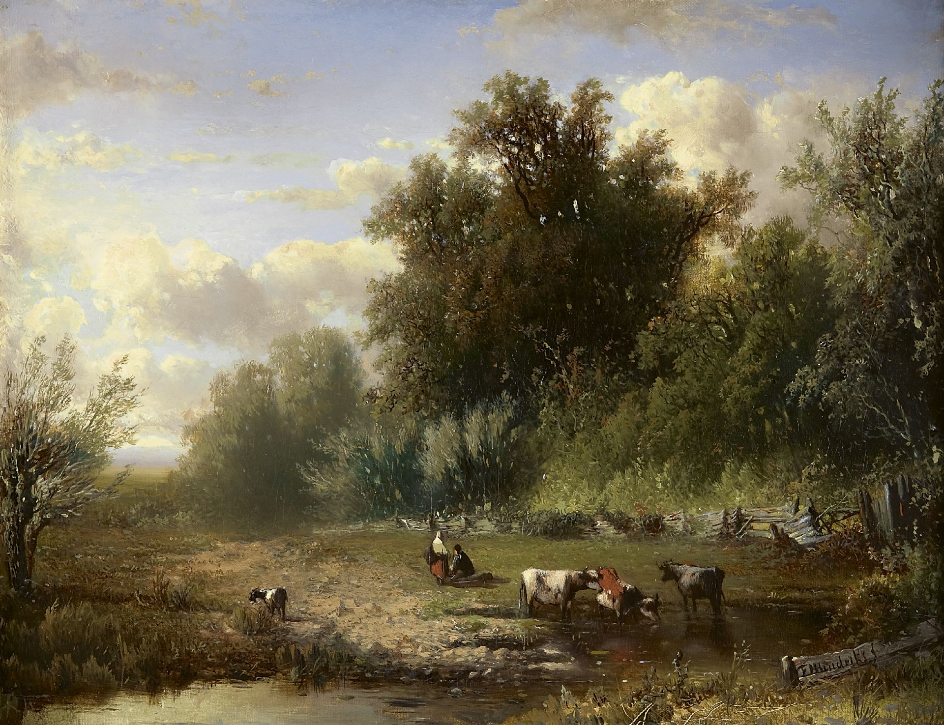 Frederik Hendrik Hendriks | Paintings prev. for Sale | Cattle and - Frederik Hendrik Van Oranje Kinderen