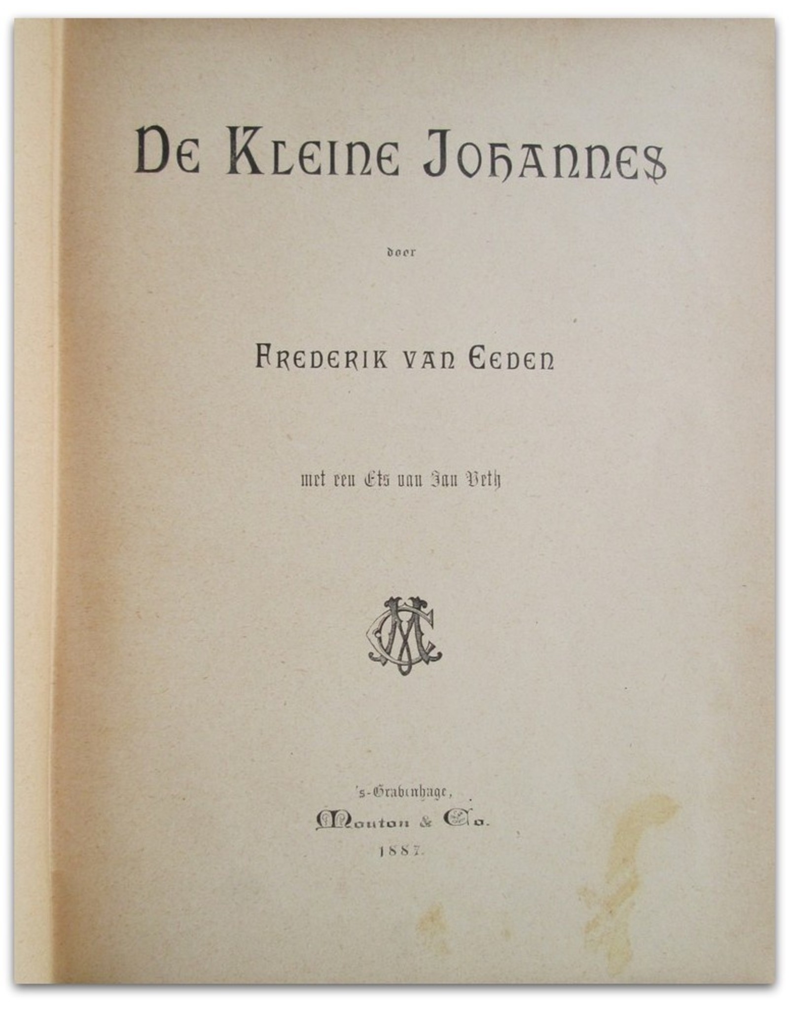 Frederik van Eeden - De kleine Johannes. Met een ets van Jan Veth 1887 - Frederik Van Eeden De Kleine Johannes