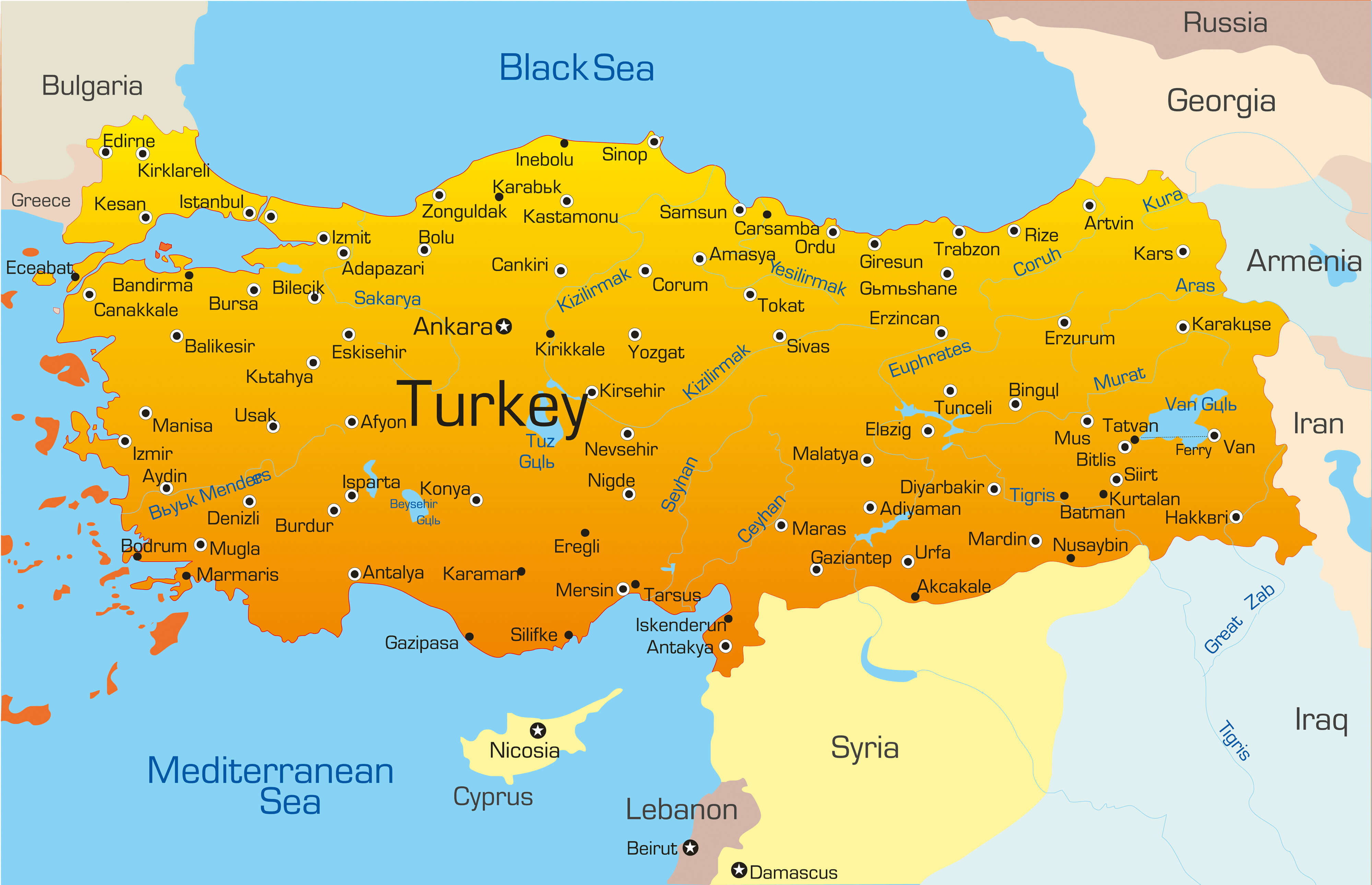 Plaats In Turkije Met 5 Letters