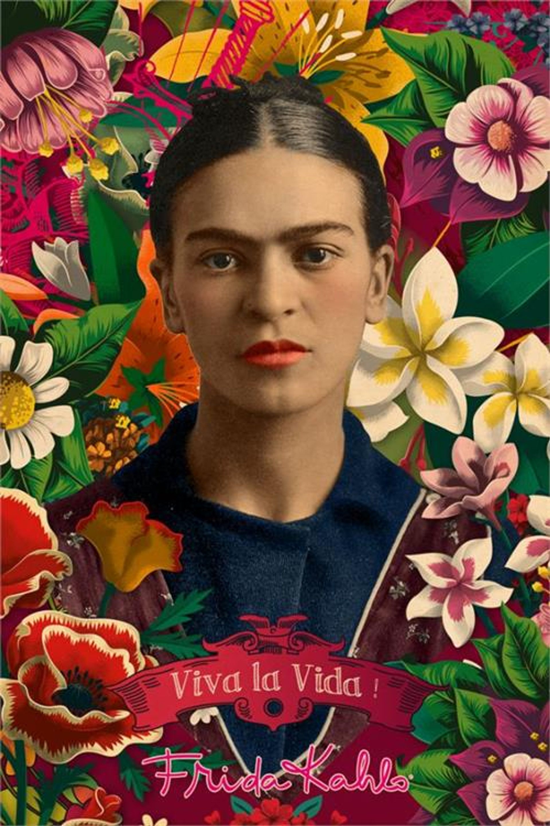 Frida Kahlo Viva la Vida! Poster 24" X 36" - The Blacklight Zone - Viva La Vida Frida Kahlo