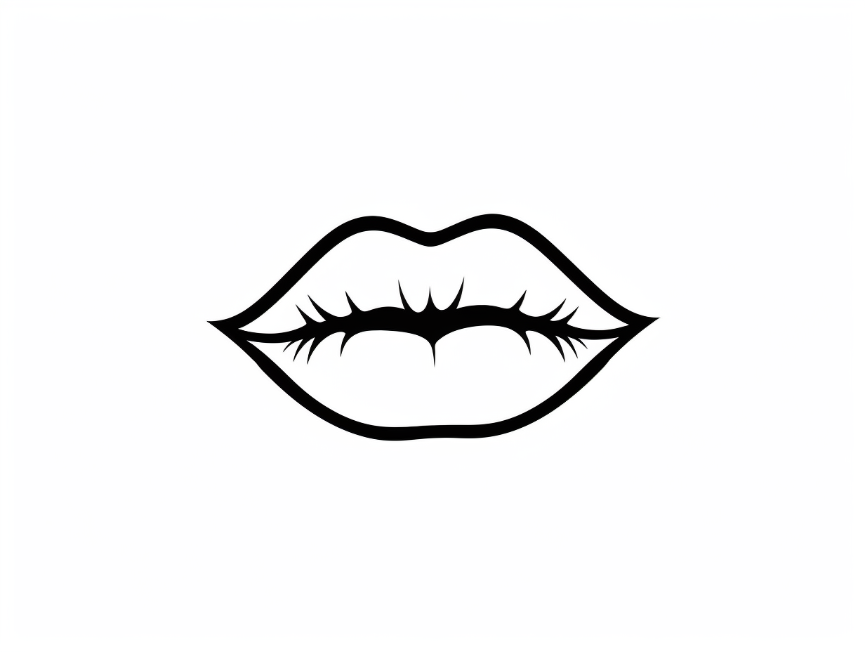 Fun Lip Shape Coloring - Coloring Page - Wondje Op Lip Blijft Bloeden