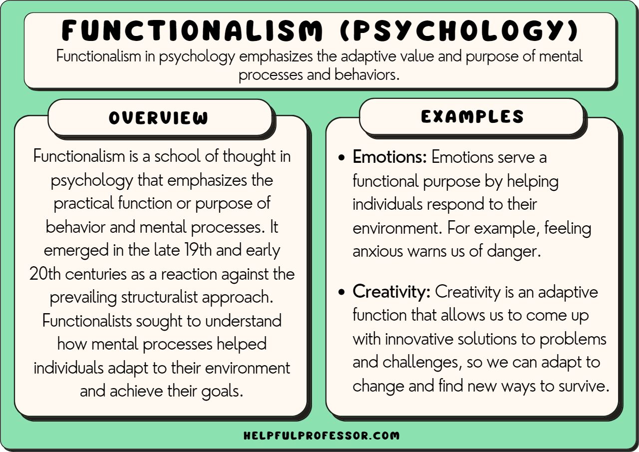 Functionalism in Psychology: Definition, Examples, Criticism (2025) - This And That And These And Those