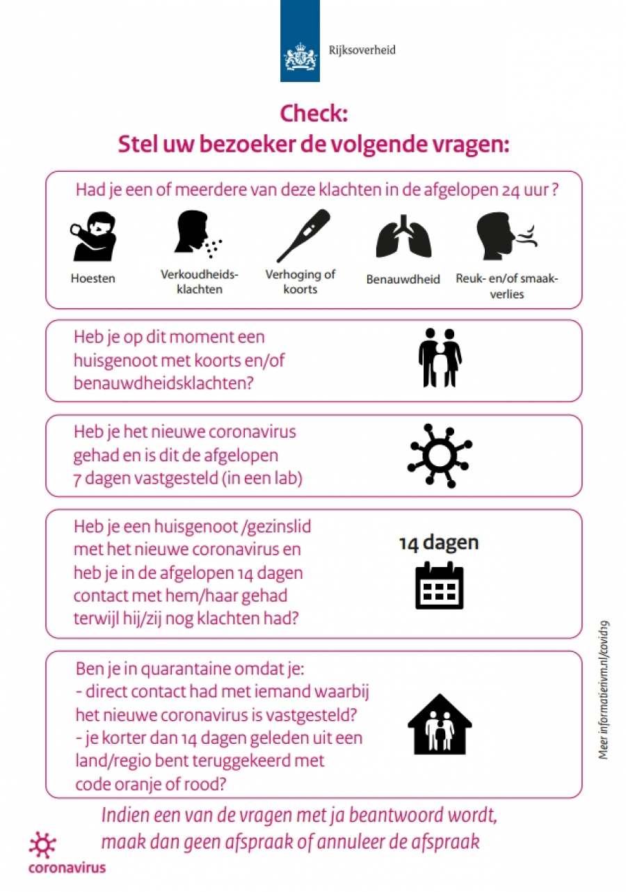 Fysiotherapie praktijk Zorg voor Vitaliteit - Vragenlijst Over Uw Gezondheid Coronaprik