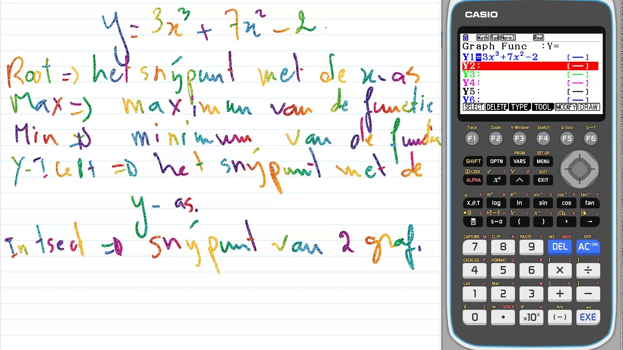 G-solve in de GR -Grafische rekenmachine. - YouTube - Hoe Zet Je Je Rekenmachine In Examenstand