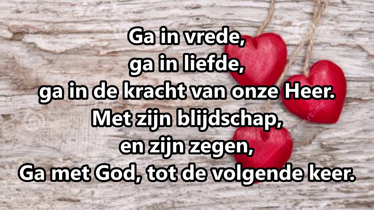 Ga in vrede - YouTube - Leven In Een Land Van Vrede Tekst