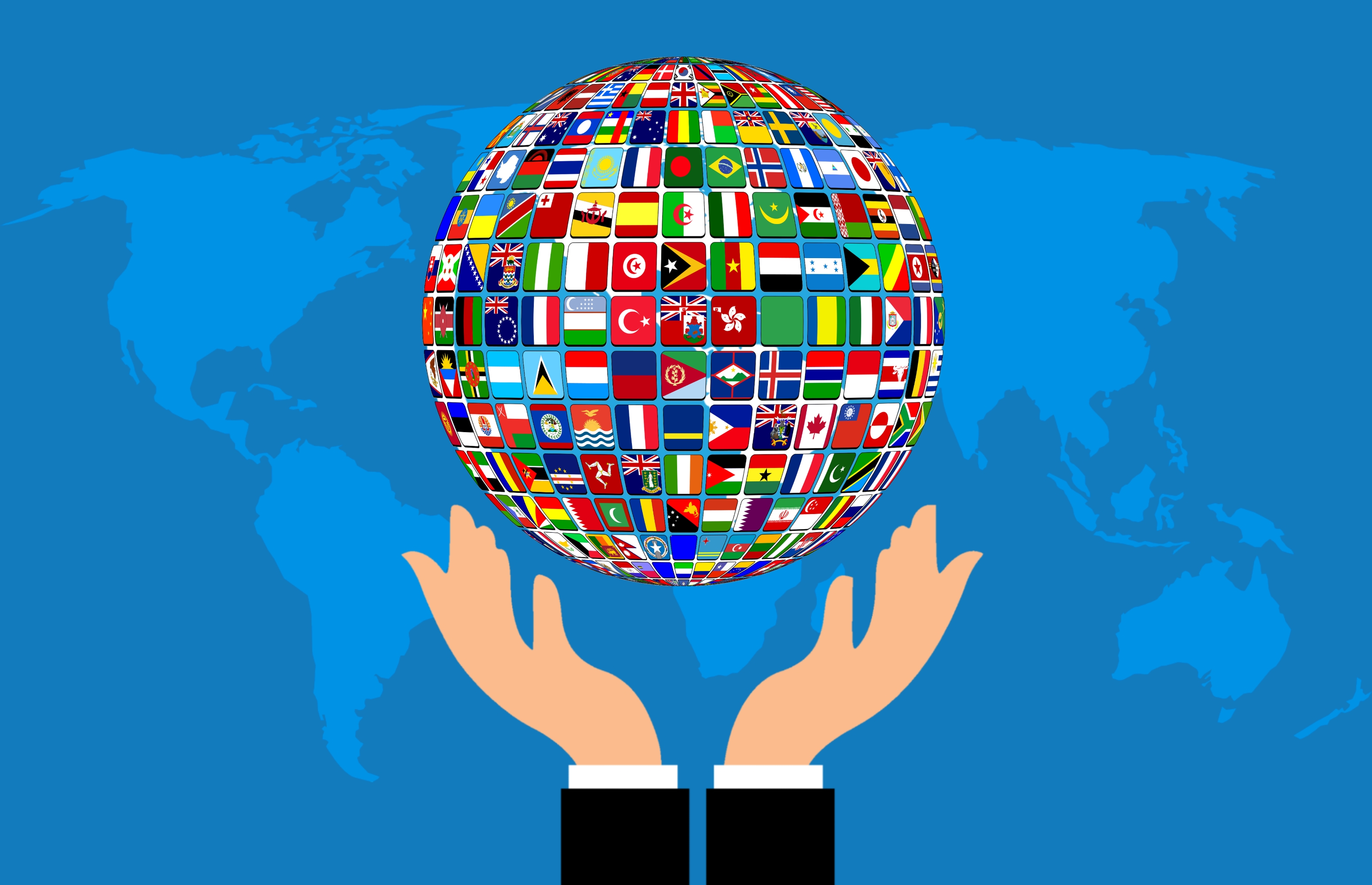 Gambar : bendera, tangan, bola, internasional, Nasional, politik - International Land And Water Management