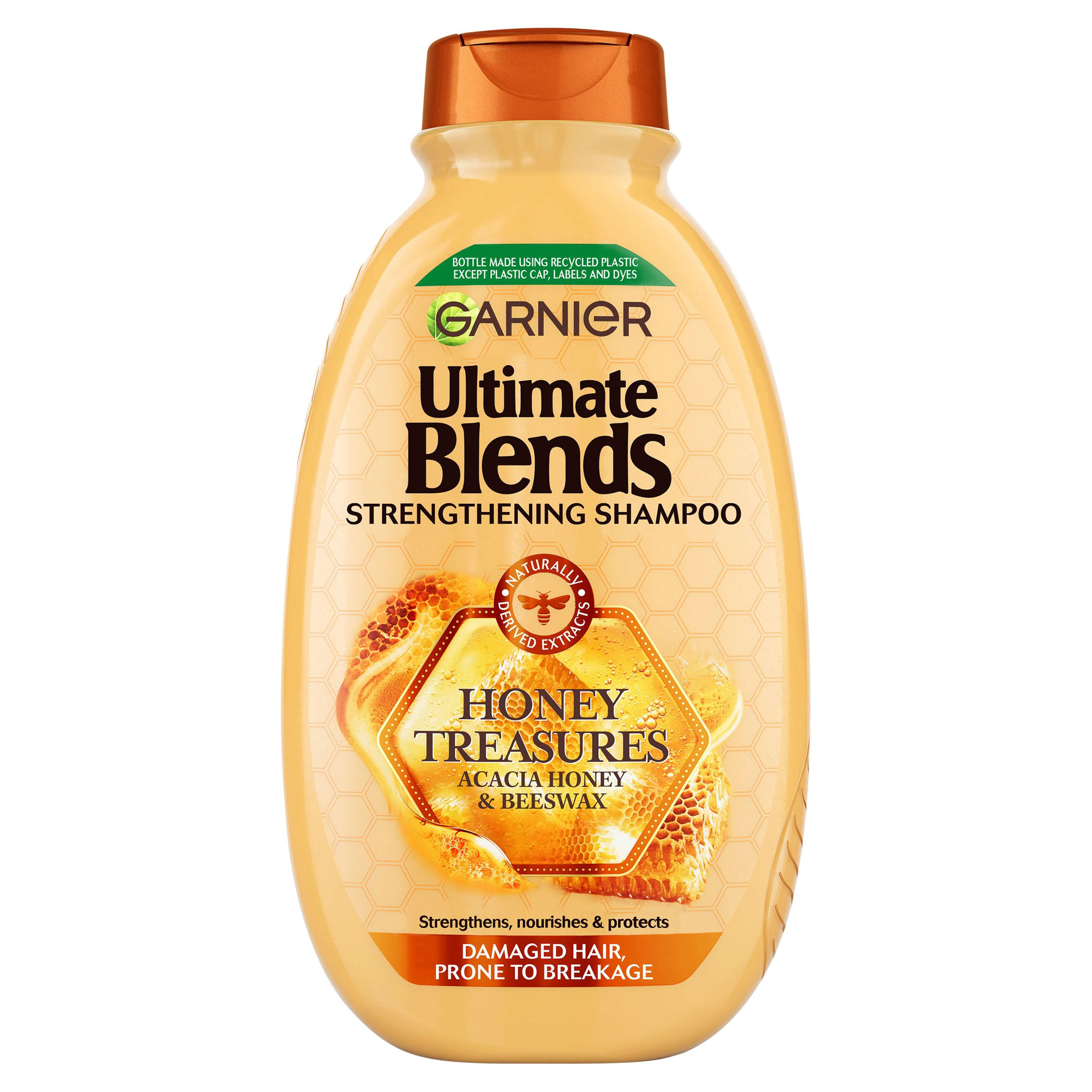 Garnier Ultimate Blends Honey Treasures Strengthening Vegan Shampoo for - Shampoo Voor Vette Hoofdhuid En Droog Haar