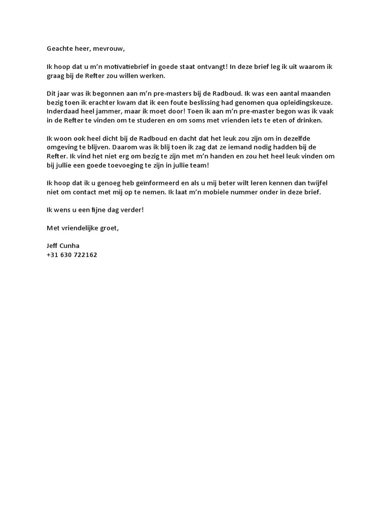 Geachte Heer Mevrouw In Het Engels