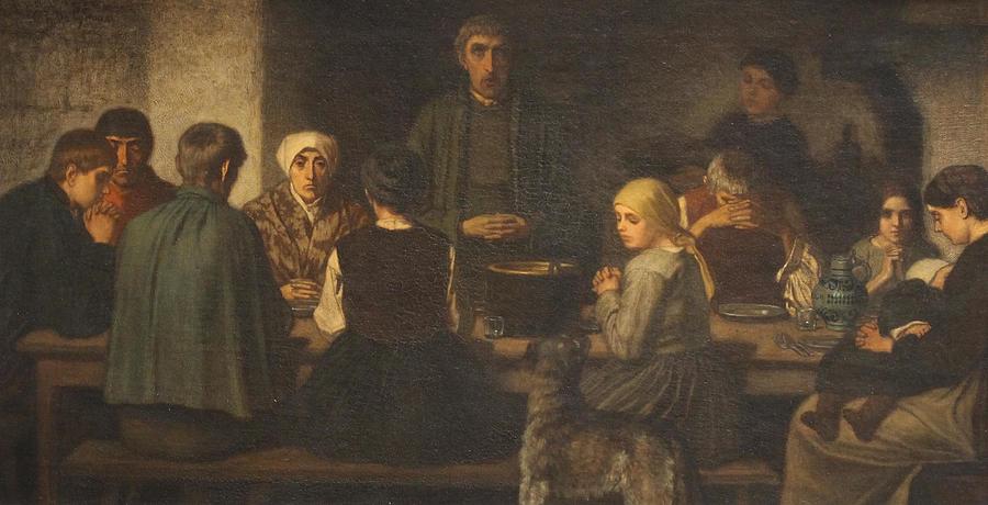 Gebed voor het eten Painting by Charles de Groux - Gebed Voor Het Eten