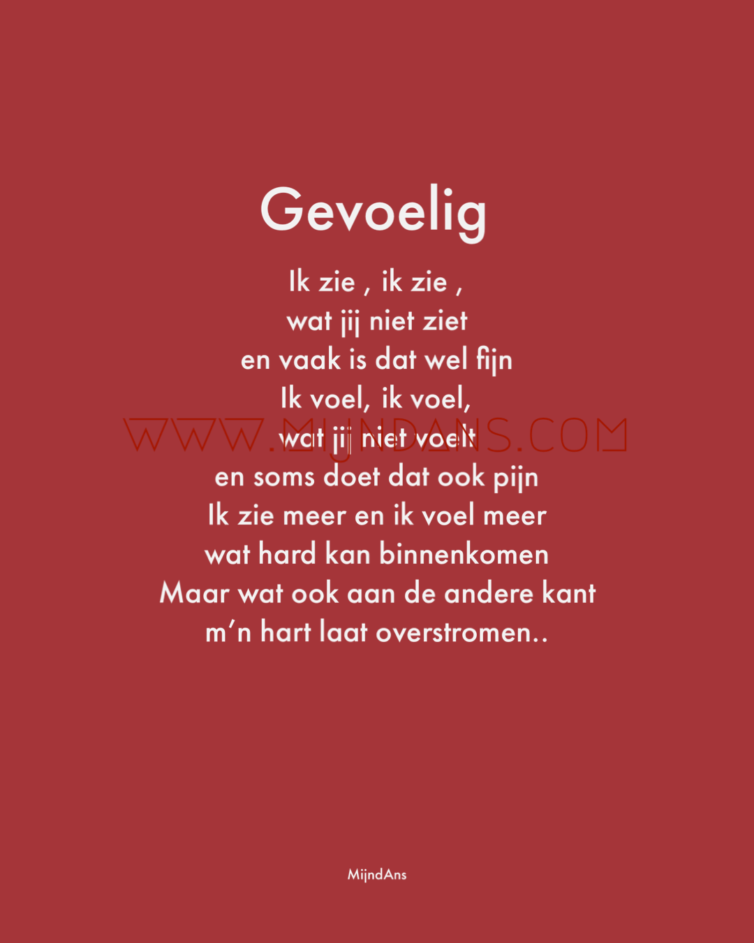 Gedichten over gevoelens - MijndAns - Afbeeldingen Met Tekst Over Gevoel