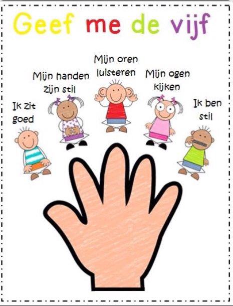 Geef me de vijf. | Classroom behavior management, Preschool behavior - Methodiek Geef Me De Vijf