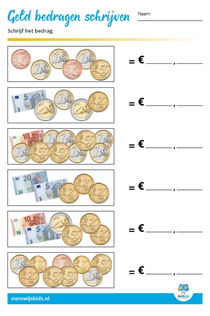 Geld rekenen werkbladen | Onderwijs geld, Geld werkbladen, Geld - Rekenen Met Geld Groep 3