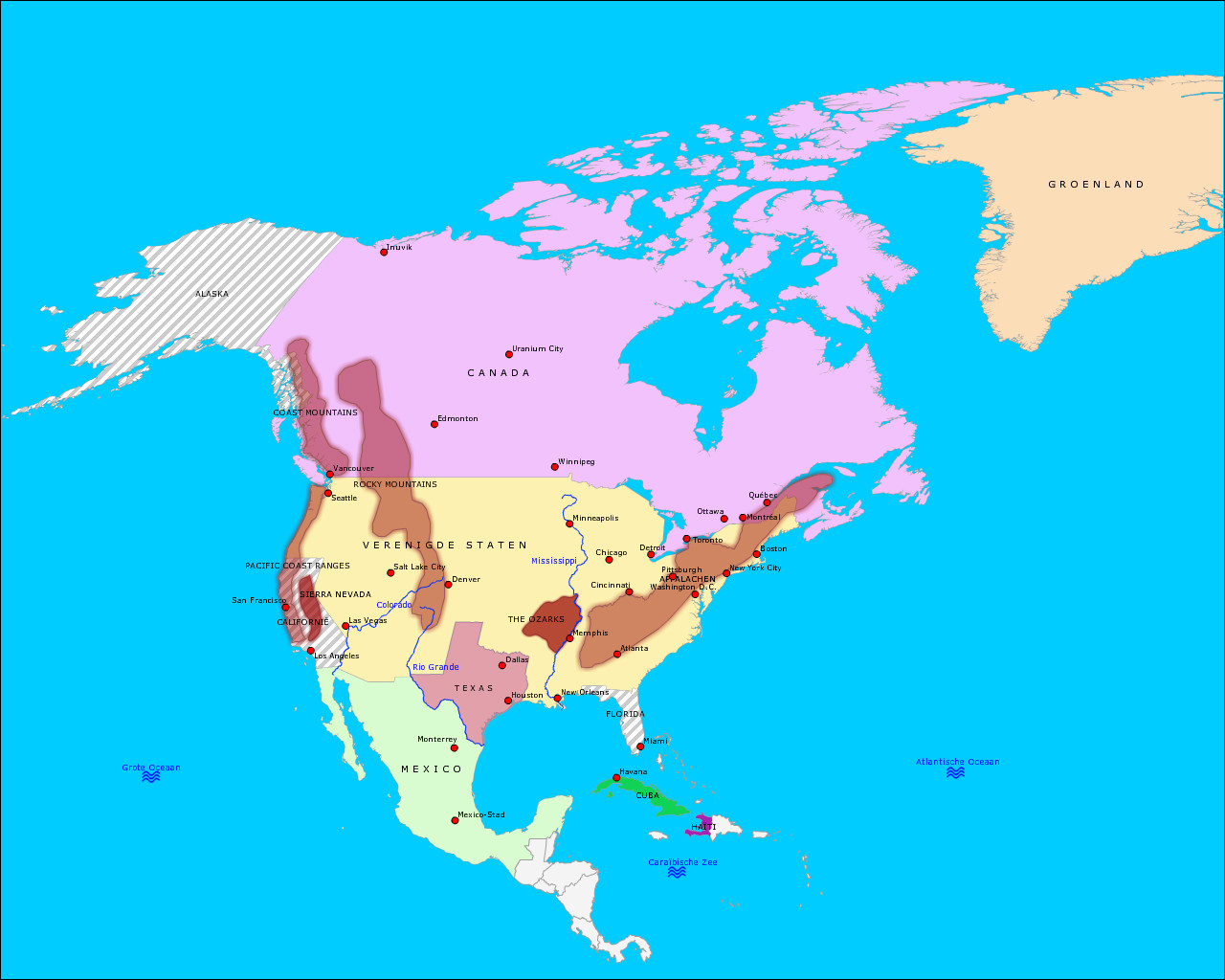 Geography noord-amerika | www.topomania.net - Hoeveel Landen Zijn Er In Zuid Amerika