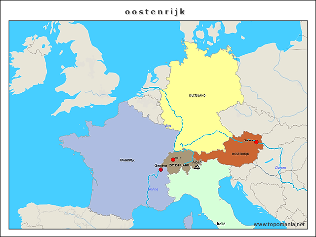 Geography Oostenrijk en Zwitserland | www.topomania.net - Welk Gebergte Ligt Op De Grens Van Oostenrijk En Slovenië