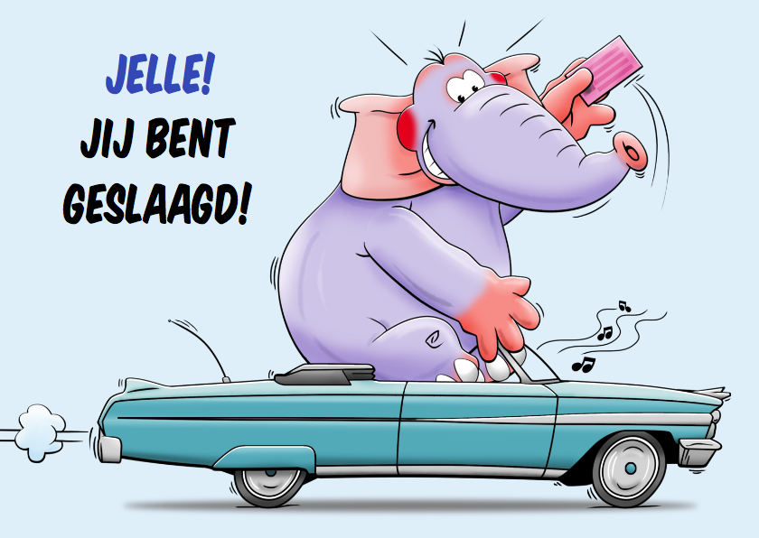 Geslaagd kaart voor iemand die zijn rijbewijs heeft gehaald - Geslaagd - Rijbewijs Gehaald Maar Nog Geen Pasje