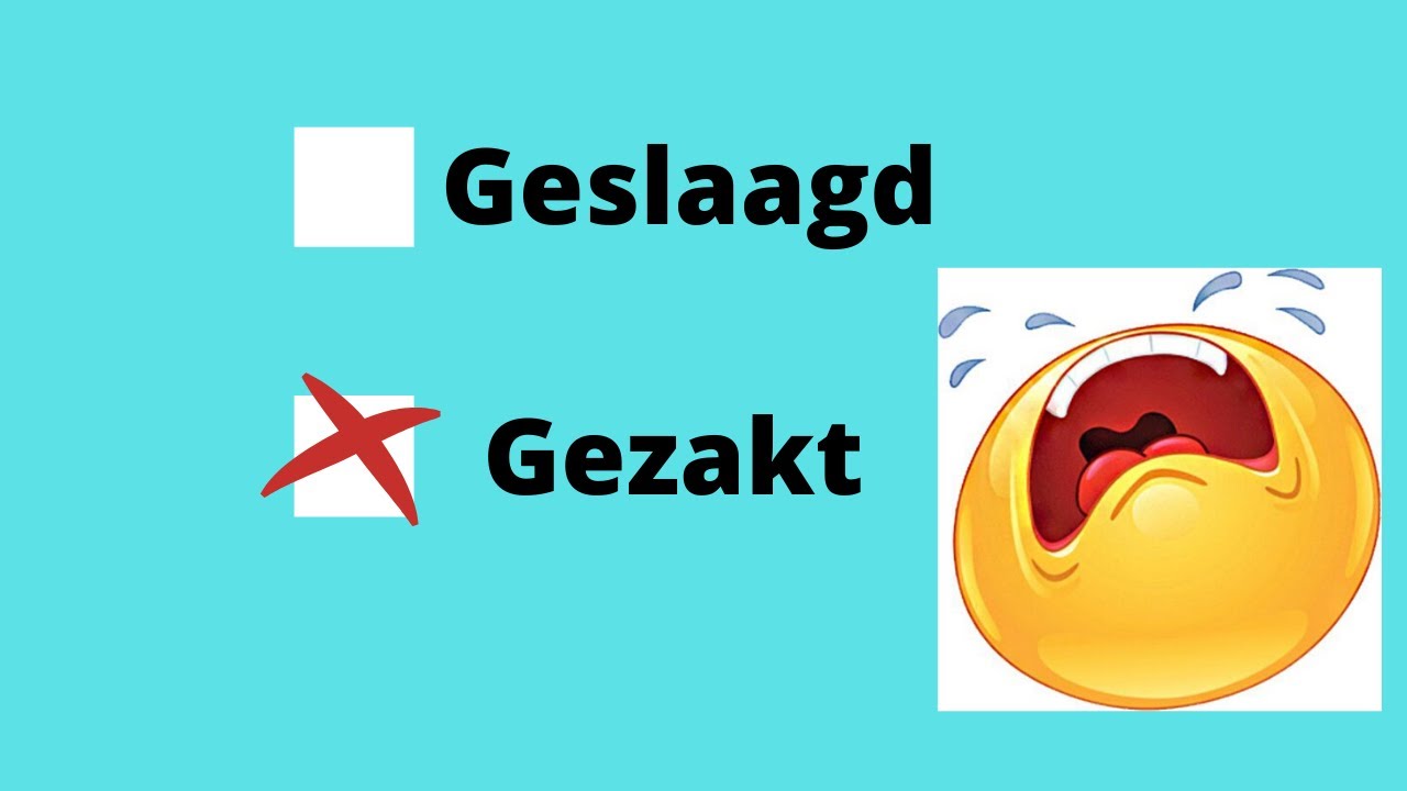 GESLAAGD OF GEZAKT? Proef-Examen Cijfers. Laatste ingezonden intro - Wanneer Ben Je Definitief Gezakt