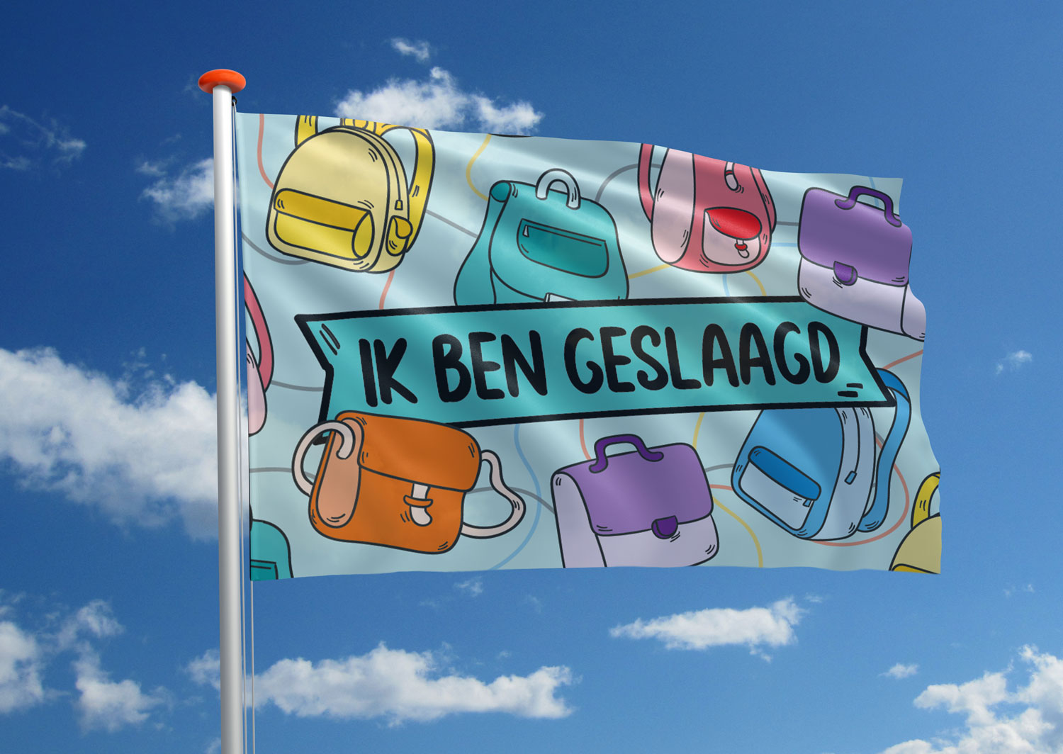 Geslaagd voor school? Vier het met deze feestelijke geslaagdvlag! - Ben Ik Geslaagd Met Deze Cijfers