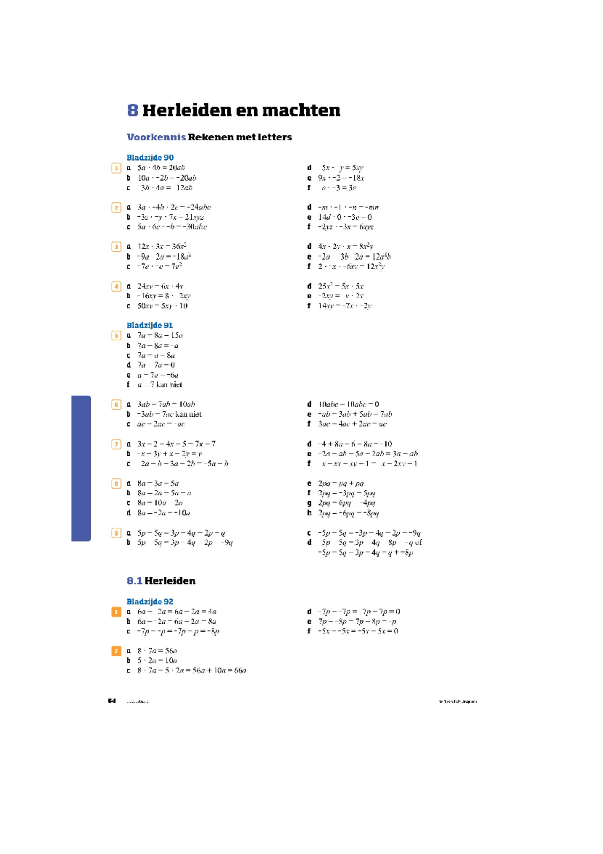getal en ruimte vwo 1 - Wiskunde - Studeersnel - Overal Nask 1-2 Havo/vwo Antwoorden Hoofdstuk 6