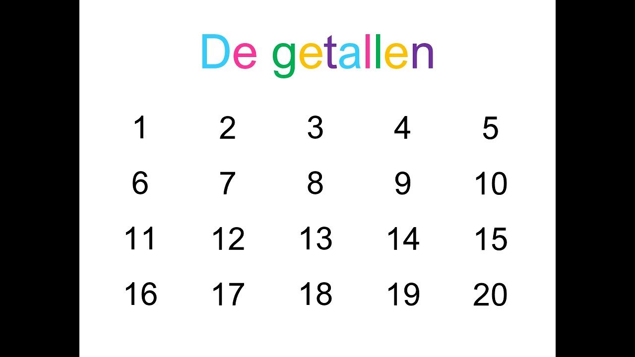 Getallen tot 100 - YouTube - Duitse Getallen Tot En Met 24