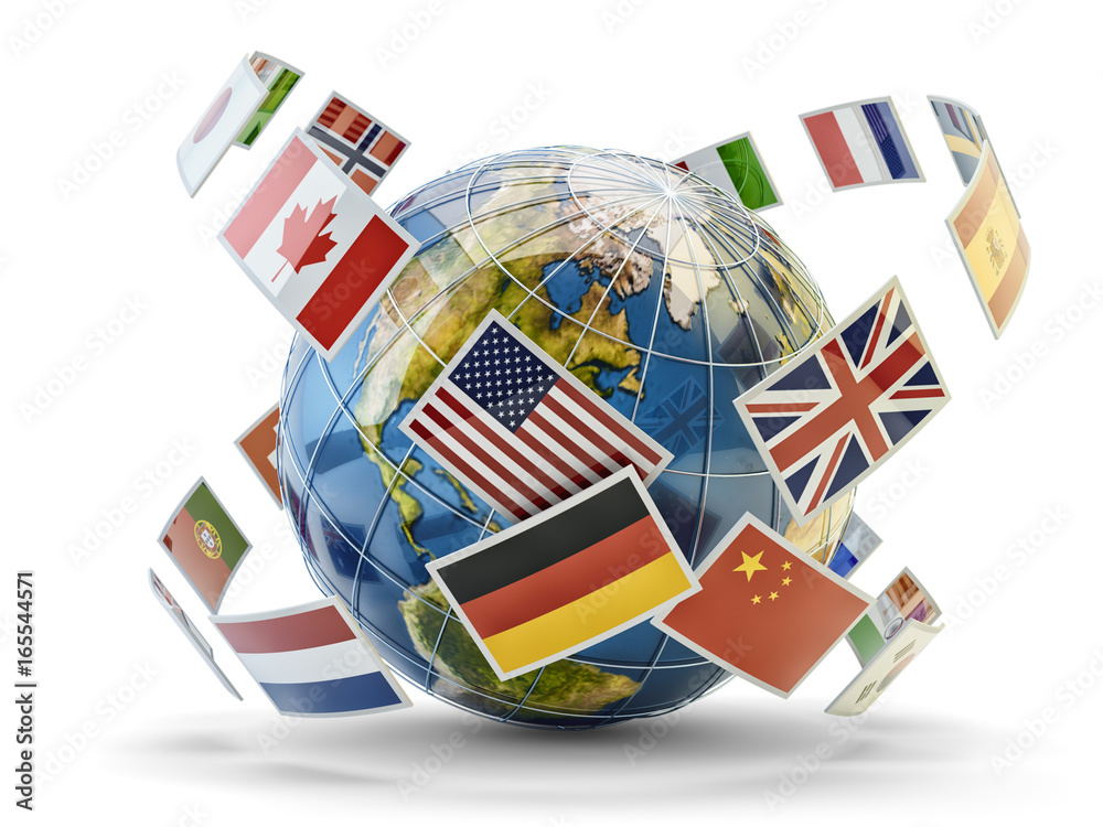 Global communication and international messaging concept, national - International Land And Water Management