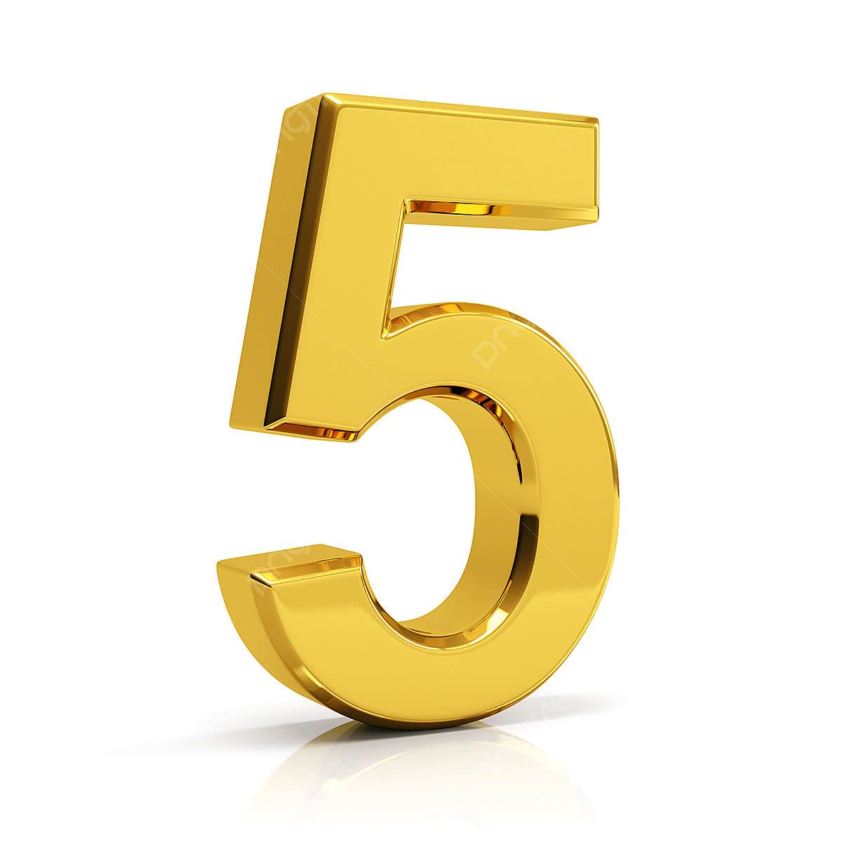 Gold Number 5 PNG Transparent, Gold Number 5, 5, Number, Number 5 PNG - 5 Letter Woorden Met T
