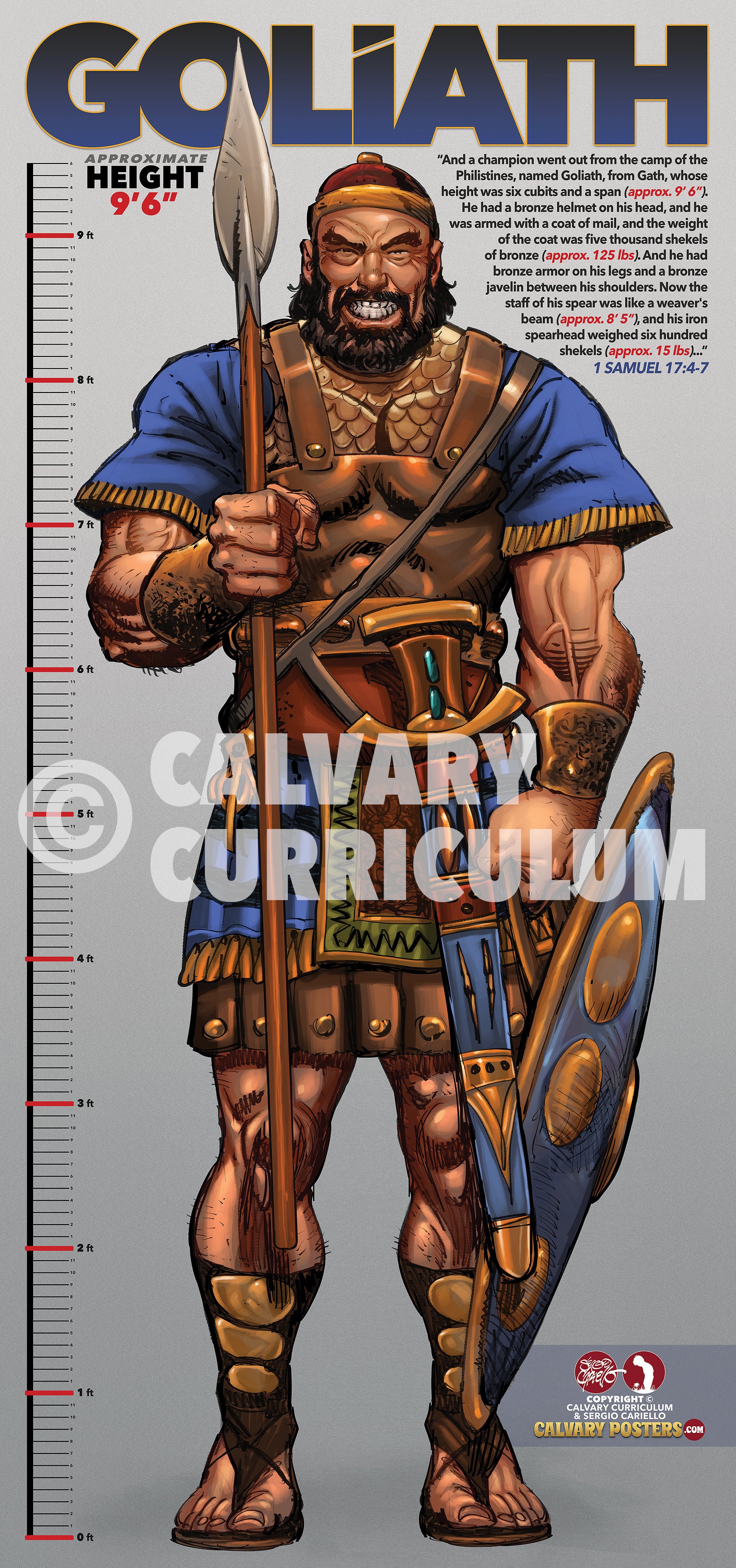 GOLIATH (60 in. x 129 in.) Life-Size – Calvary Posters - Goliath Grootste Spin Ter Wereld