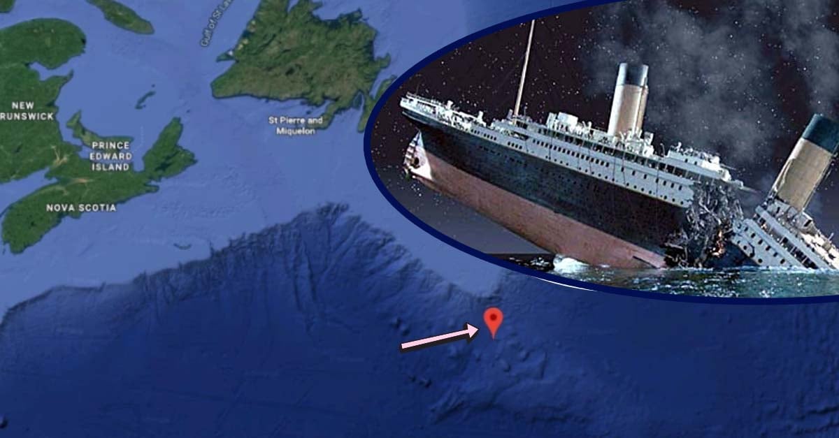 Google Maps Coordinates Detail Exactly Where The Titanic Sank In 1912 - Waar Is De Titanic Gezonken Kaart