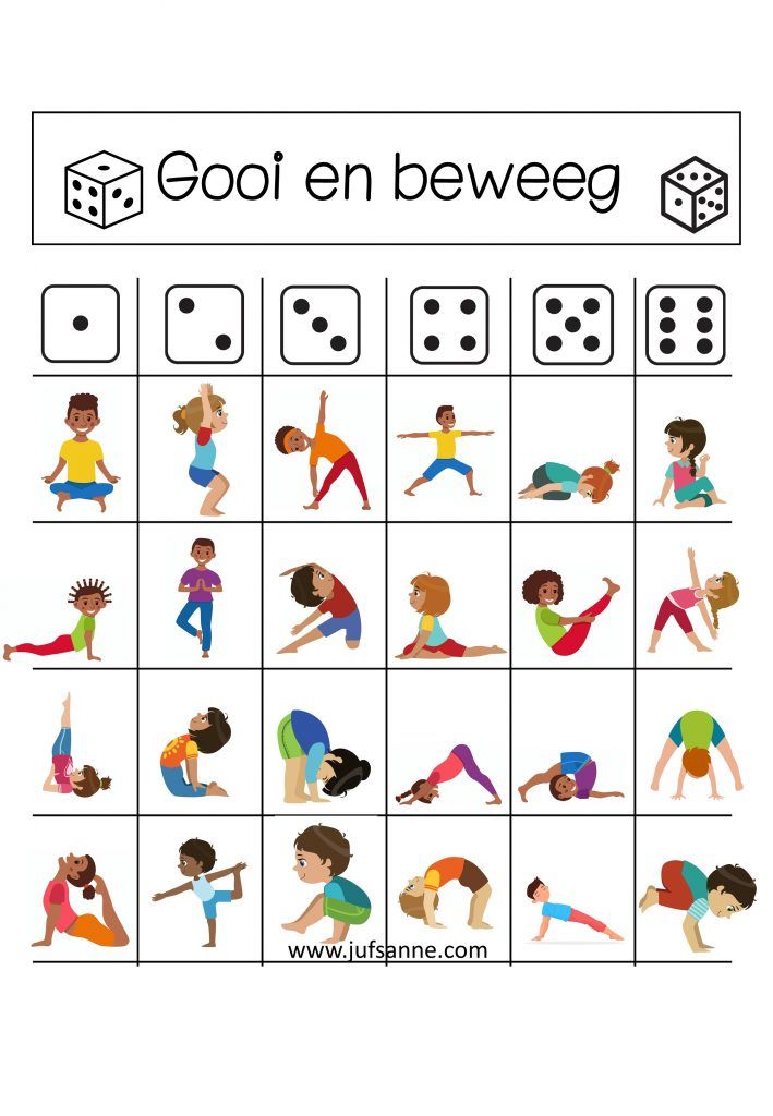 gooi en beweeg spel juf sanne Poses Yoga Enfants, Kids Yoga Poses, Yoga - Bso Activiteiten Sport En Spel