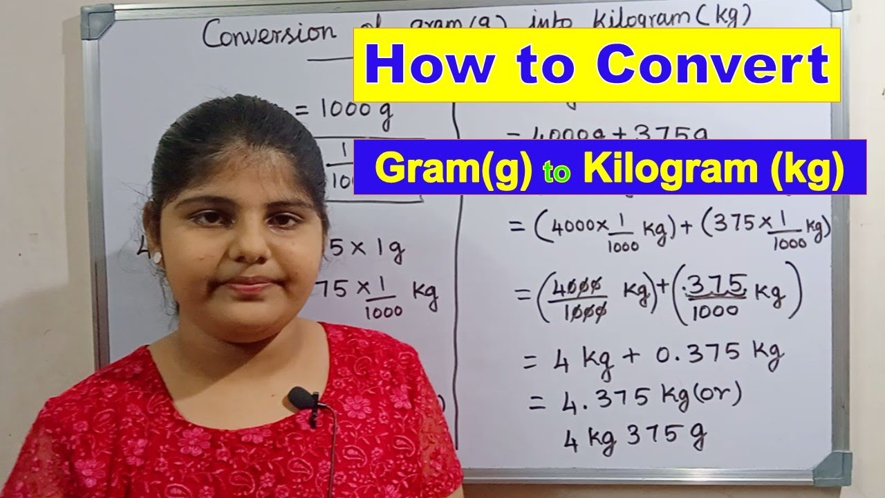 Gram to kilogram | how to convert gram into kilogram || g to kg - YouTube - Omrekenen Van Gram Naar Kg