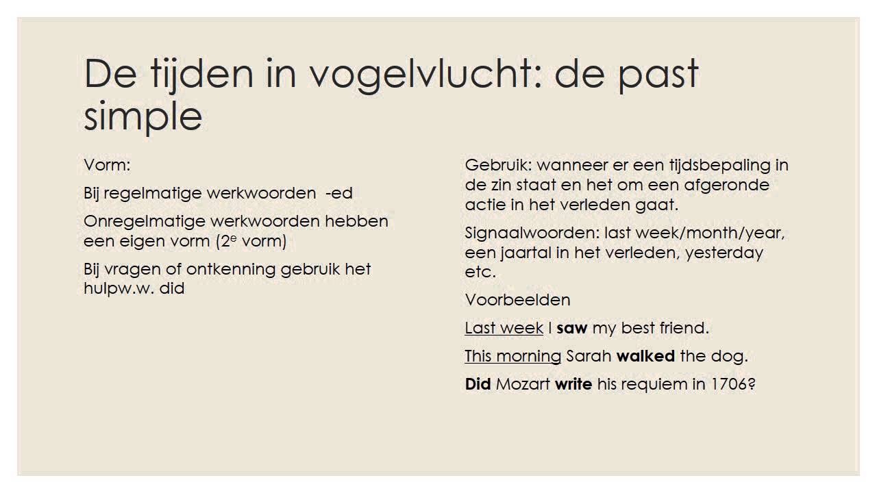 Grammatica: De Engelse Tijden stappenplan - YouTube - In Welke Tijd Schrijf Je De Methode