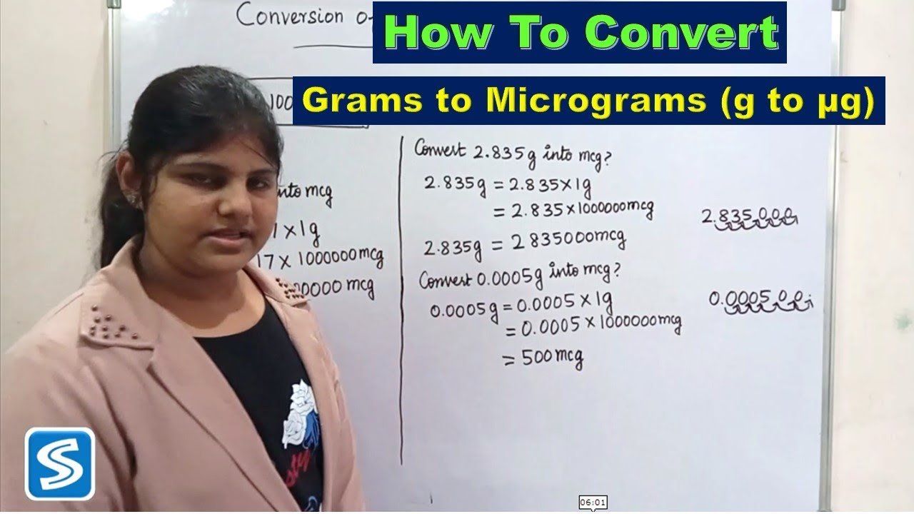 Grams to Micrograms (g to µg) | How To Convert Grams to Micrograms - Hoeveel Microgram Is 1 Mg
