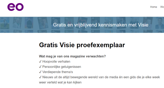 Gratis proefexemplaar Visie cadeau van de EO - Eo Visie Niet Ontvangen