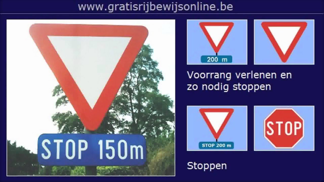 GRATIS RIJBEWIJS ONLINE (19) Rijbewijs B - KRUISPUNT - BORDEN VOORRANG - Wanneer Mag Je Rijlessen Nemen